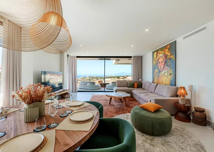 Villa Vida - Luxury Panorama Seaview Penthouse In Organic-Boho Design With Pool, Gym, Spa Marbella