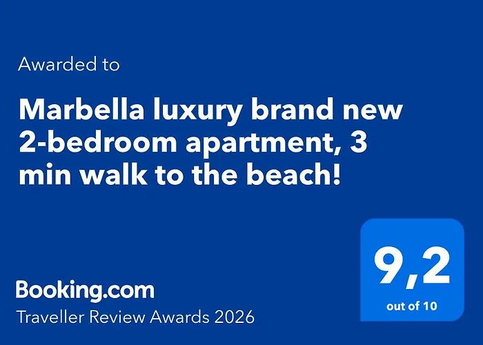 Marbella Luxury Brand New 2-Bedroom Apartment, 3 Min Walk To The Beach!